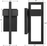 Outdoor Wall Lights Modern Exterior Lighting Fixtures, 3000K Integrated LED Outdoor Wall Sconce Lighting 2 Packs