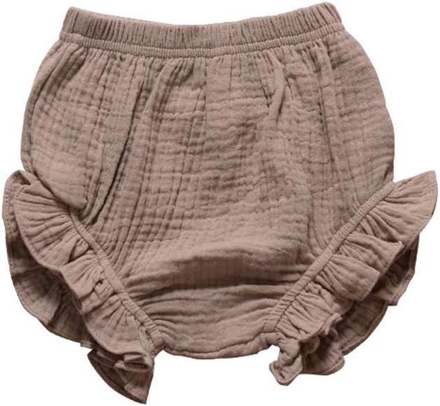 3PC Shorts Set Newborn Baby Girls Boys Pants Cotton Linen Blend Cute Floral Bloomers Triangle Shorts