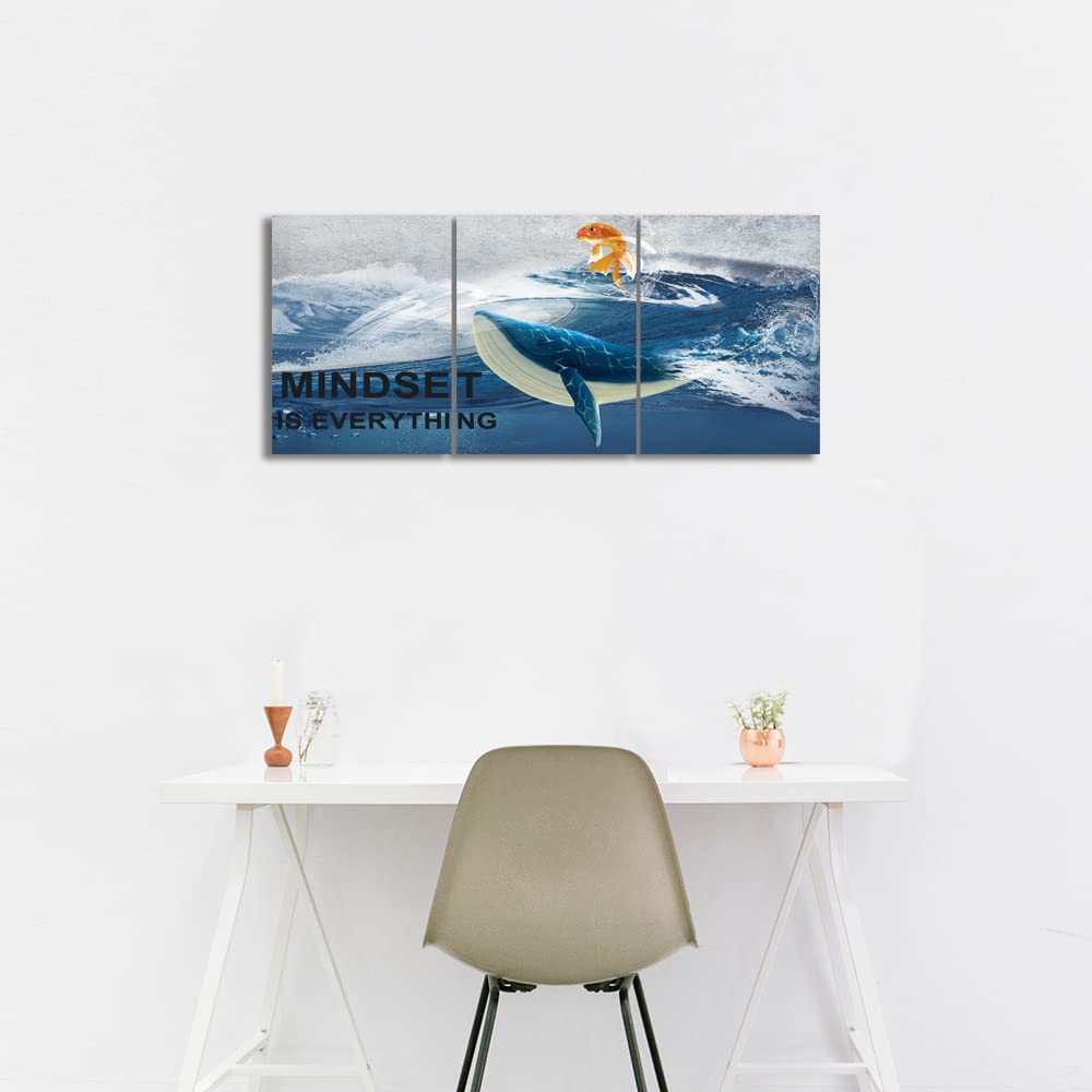 Motivational Canvas Painting Wall Art 3 Pieces Bathroom Ocean Decor Inspirational Pictures Paintings Prints Wall