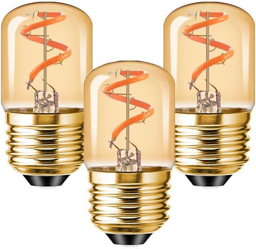 3 Pack Vintage E26 LED Bulb 1.5W, T28 Amber Night Light Bulbs