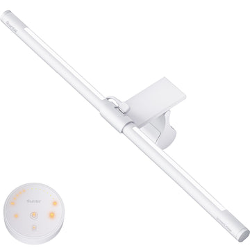 White Monitor Light Bar with Backlight, Desk Light with Remote