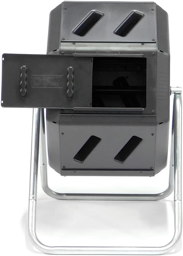 IM2000 Tumbling Composter Canadian-Made, 100% Recycled Resin - Outdoor Rotating Compost Tumbler Bin for Garden