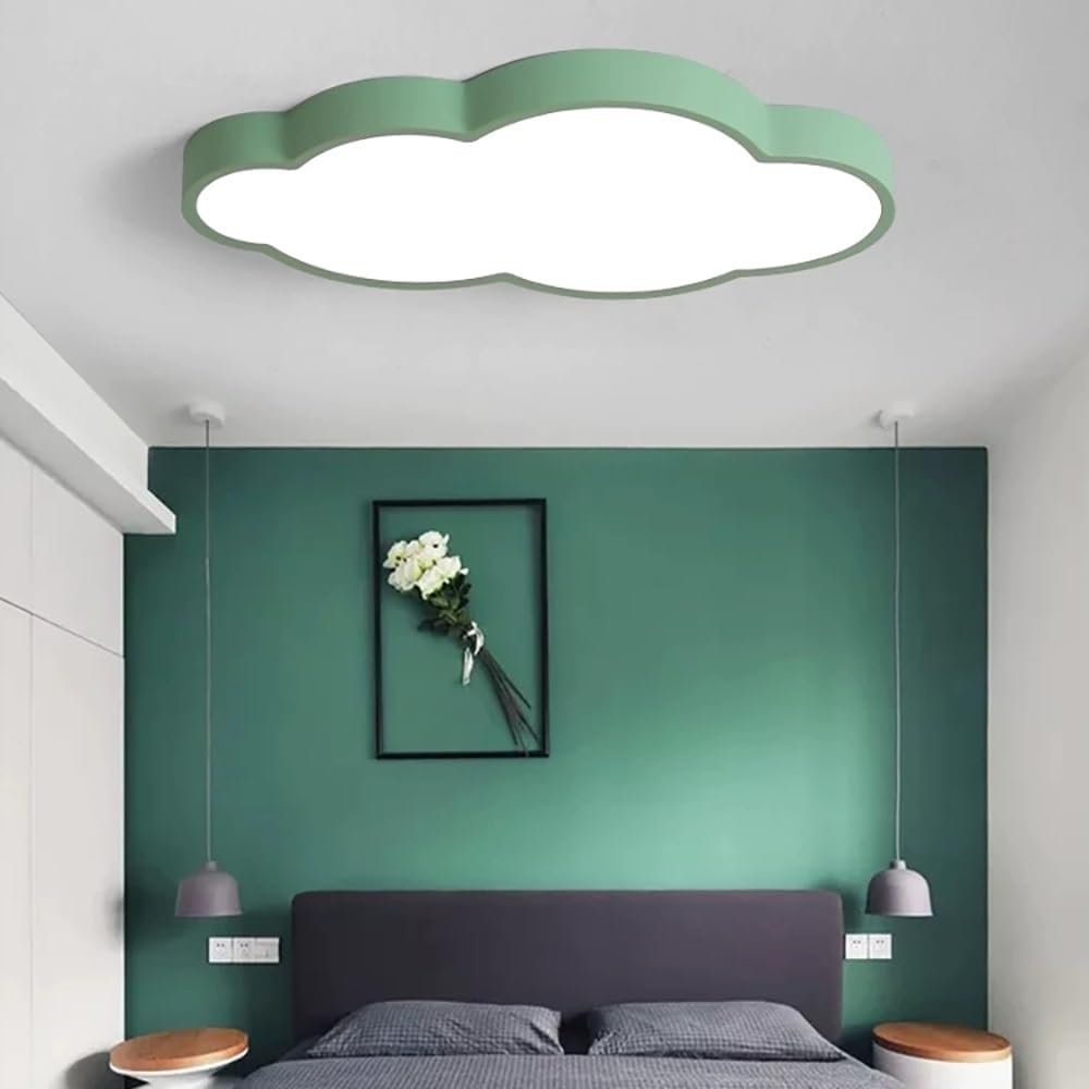 Modern Minimalist Cloud Ceiling Lamps, LED Cartoon Flush Mount Ceiling Light Thin Close to Ceiling Fixtures for Kids