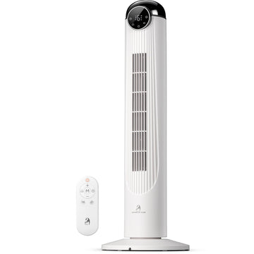 T36 Tower Fan, 36 Inch DC Brushless Motor Bladeless Oscillating Fan with Remote, 6 Speeds & 4 Modes,LED Display, 9H