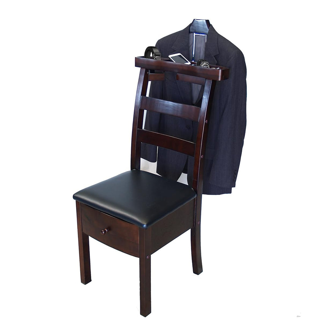Gentleman's Valet Chairs Clothes Valets with Drawer Hanger Trouser Bar, Home & Garden Household Supplies Storage