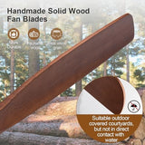 XINGSIYUELYX 60 Inch Black + Walnut Ceiling Fan - Image 3