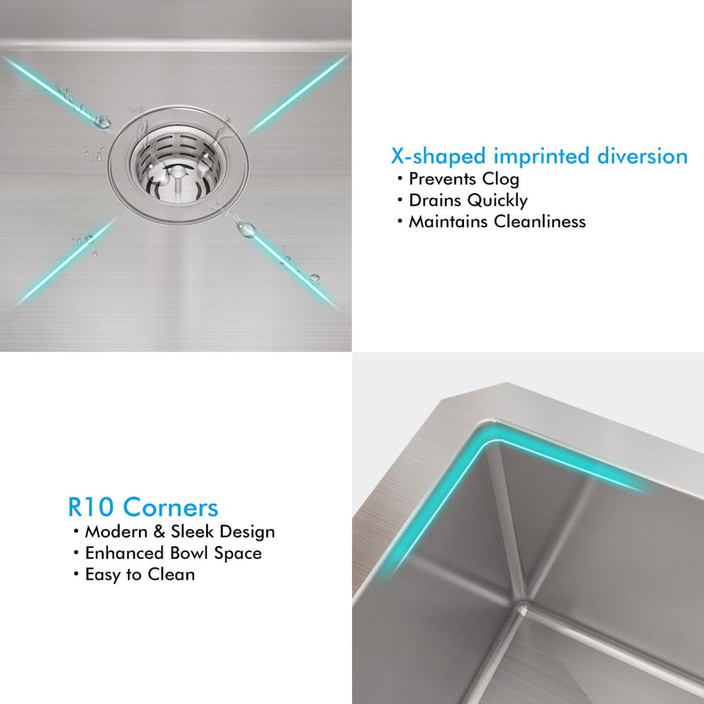 18 Inch Undermount Bar Sink, Stainless Steel