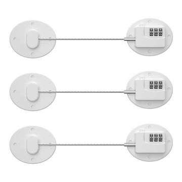 3 Pack Refrigerator Locks with Code, Child Cabinet and Drawer Locks