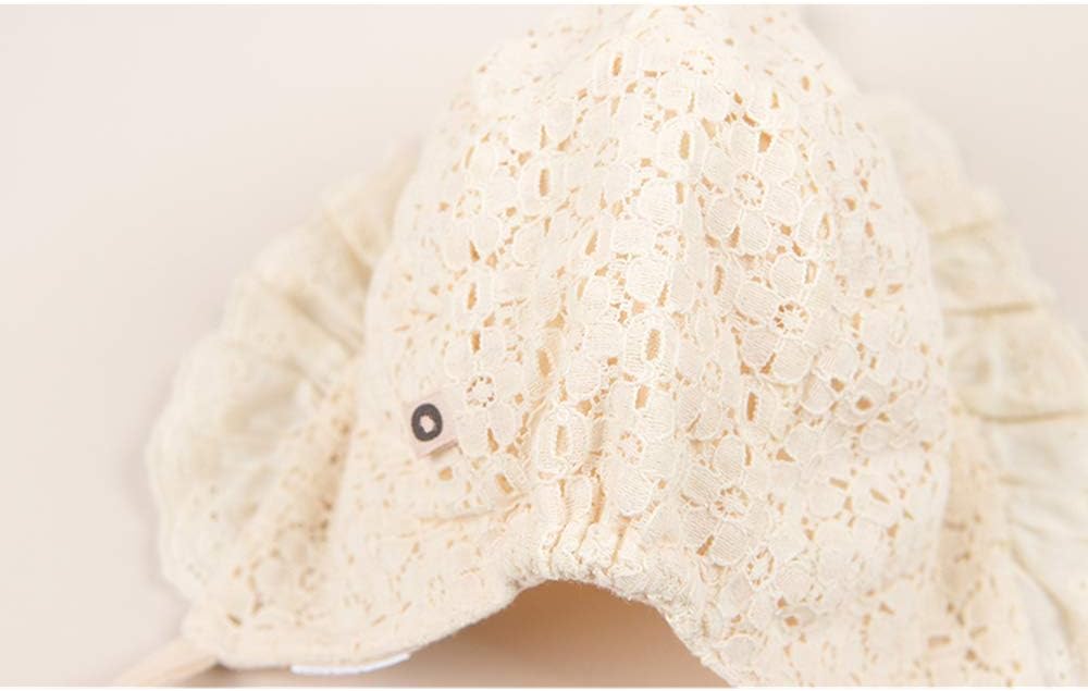 Baby Girl Toddlers Breathable Lacy Bonnet Eyelet Cotton Adjustable Sun Protection Hat