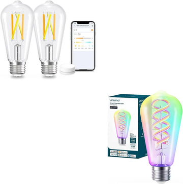 Smart Edison Bulbs, 2700K-6500K Tunable WiFi Edison Bulbs+Matter Smart Bulbs