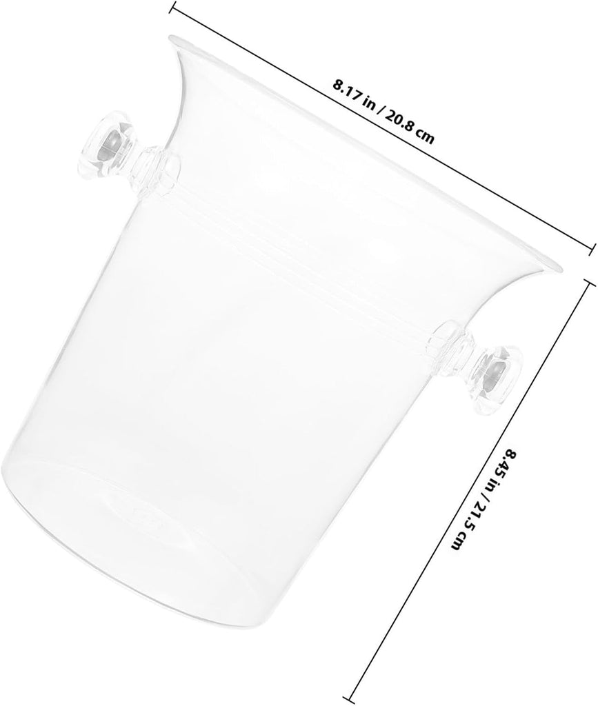 Acrylic Ice Bucket with Handle for Parties and Bars