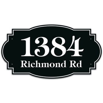 House Address Sign, House Address Plaque, Indoor/Outdoor Use, 11x20 Inch, 22 Colors, Reflective Option, USA Made by