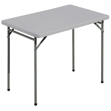 Folding Table 3ft Rectangular All-Occasion Plastic Folding Event Table for Indoor and Outdoor, Portable Desk