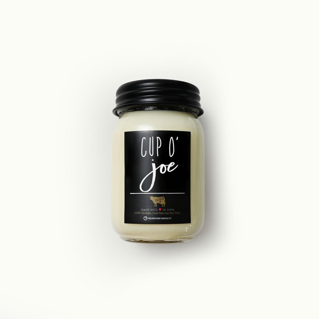 Cup O' Joe Scented Soy Candle, 13 oz Mason Jar, 70+ Hr Burn