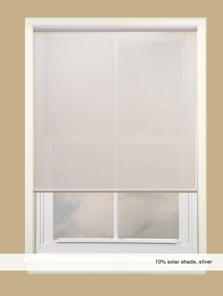 Custom Cordless Solar Shades 10 Percent Openness 24W x 96H, Chocolate