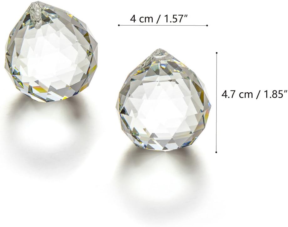 Crystal Ball Prism 40 mm/1.57 Inch Decorative Ball for Chandelier Window Suncatcher 10 Pack Rainbow Maker