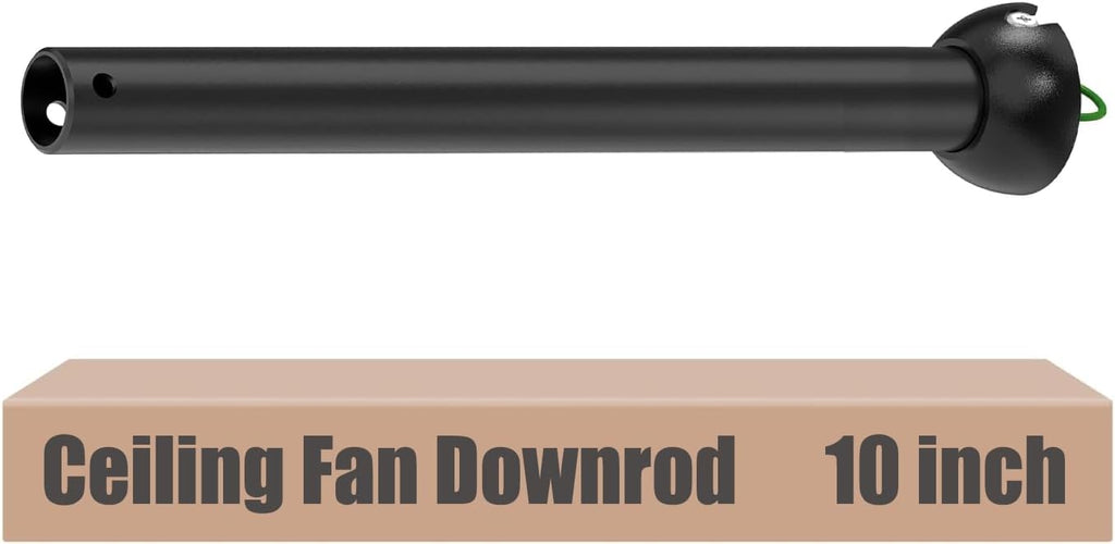 Black 10 inch ceiling fan downrod
