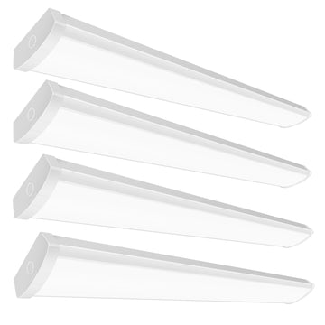 4PK 4FT LED Wraparound Light, 48 Inch Garage Ceiling Lights, 24/31/38/46W - 5CCT