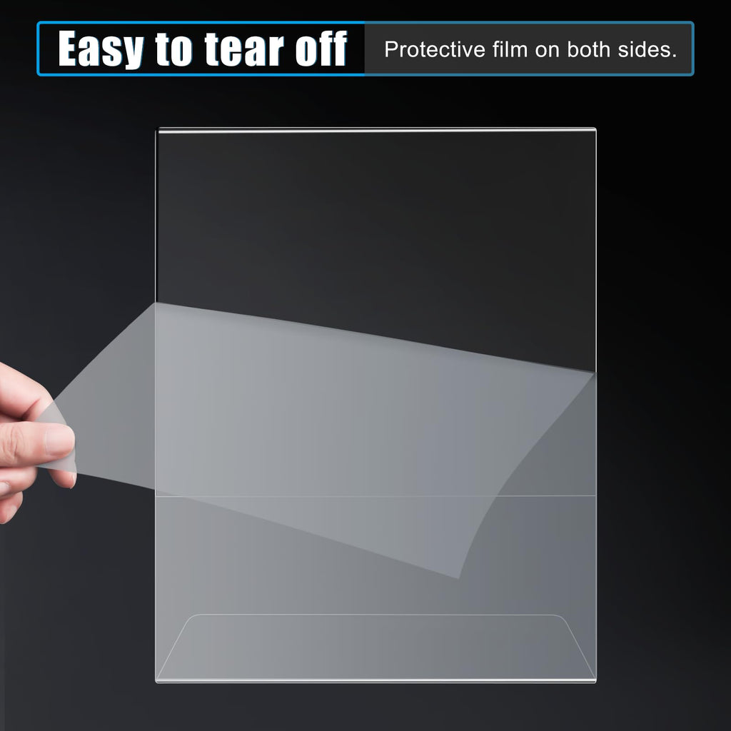 3 pack 8.5x11 Acrylic Sign Holder, L Shape, Plastic Flyer Stand