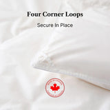 Royal Elite-Canadian Down Comforter Twin- Made in Canada White Down Duvet Insert with Corner Tabs- RDS Certified White