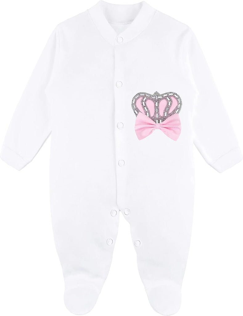 Baby Girl Newborn Jewels Crown Pink Take Me Home Layette 5 Piece Deluxe Gift Set