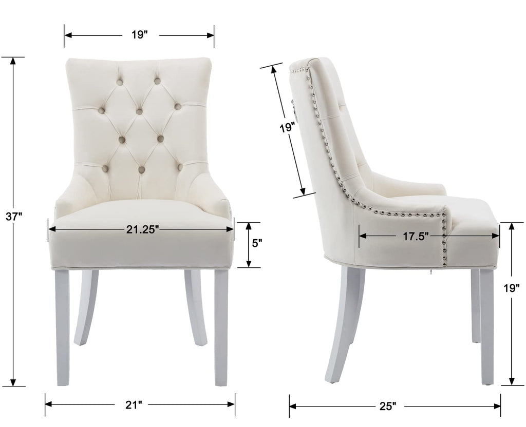 Mid Century Modern Dining Room Chairs Set of 6 Velvet Accent Chairs Upholstered Parsons Chair Side Host Chair /Living