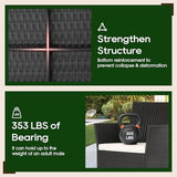 4-Piece Wicker Outdoor Patio Furniture Set - Conversation | Black for Patio, Garden & Porch