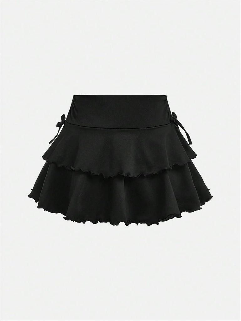 Girl's Cute Mini Skirt with Built-in Shorts