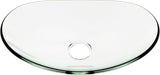Glass Vessel Sink, Above Counter Oval Bathroom Vanity Sink