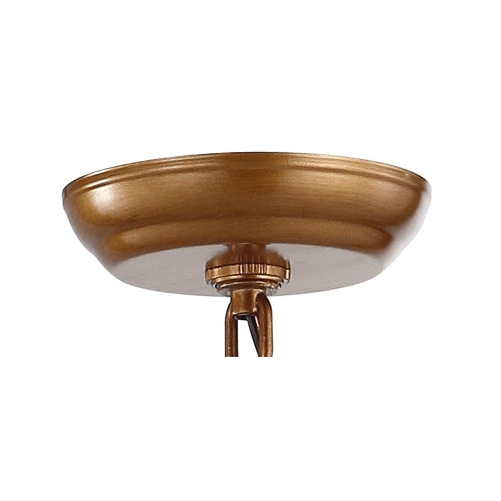 Pagoda 4-Light Pendant 12" Cage, Antique Gold
