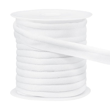 White Piping Cord Trim, 5/8 inch Polyester Bias Tape Piping, Upholstery Piping Trim for Sewing Lip Cord Trim - 10 Yard