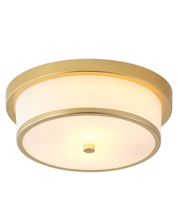 12 inch Flush Mount Ceiling Light, 2-Light Close to Ceiling Light Fixtures with Gold Finish Bedroom Kitchen Hallway