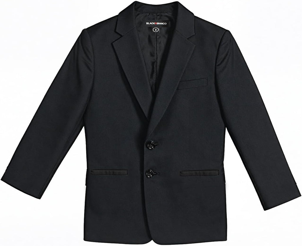 Boys Five Piece Modern Slim Fit Suits Set Shirt Blazer Vest Pants and Tie. Ring Bearer Outfit