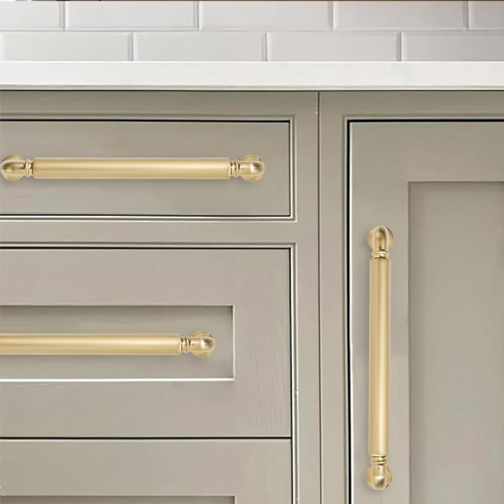 Appliance Handle Pull Champagne Bronze Heavy-Duty Solid Cabinet Pulls,18Inch(457mm) Hole Center, Drawer Pulls