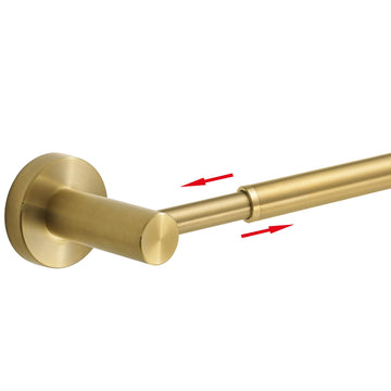 Adjustable Towel Bar Towel Racks Rod Wall Mounted Gold