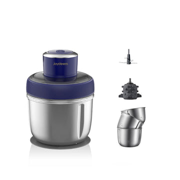 Electric Food Processor, Meat Grinder with Garlic Peeler, Vegetable Fruit Chopper with 3 Stainless Steel