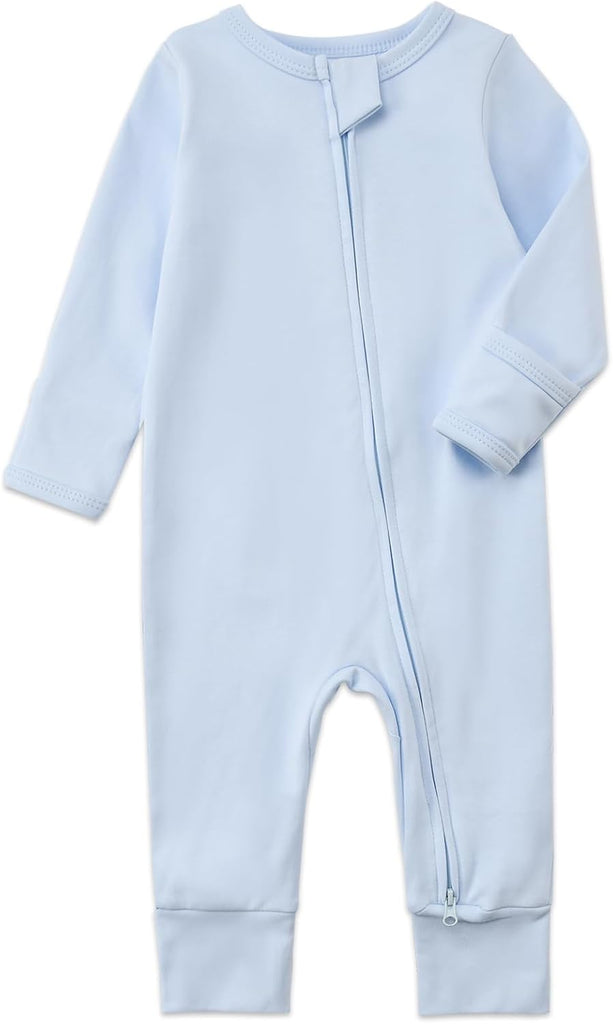 Unisex Organic Cotton Baby Zipper Footless Pajamas