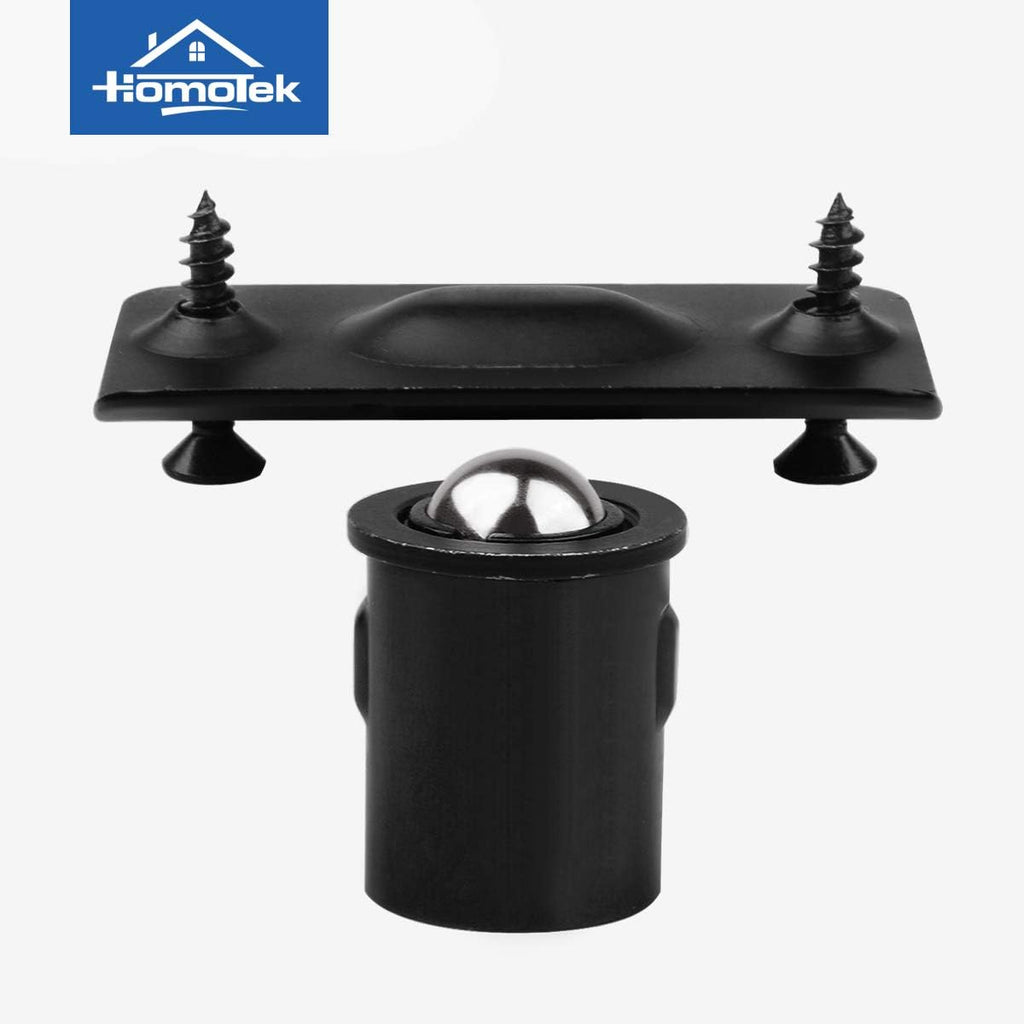 2 Pack Drive in Ball Catch with Strike Plate Doors, Black, 13/16 Inch x 1-1/8 Inchs,Die-cast, Adjustable Tension Ball