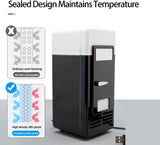 Mini Fridge for Bedroom, Portable Low Noise USB Fridge Cooler Single Can Car Refrigerator for Skincare, Beverage, Food