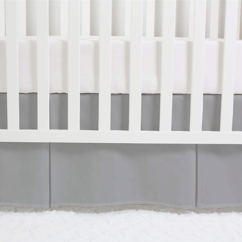 Box Pleated Mini Crib Bed Skirt Premium 100% Cotton 800 Thread Count Nursery Crib Toddler Bedding Crib Bedskirt for