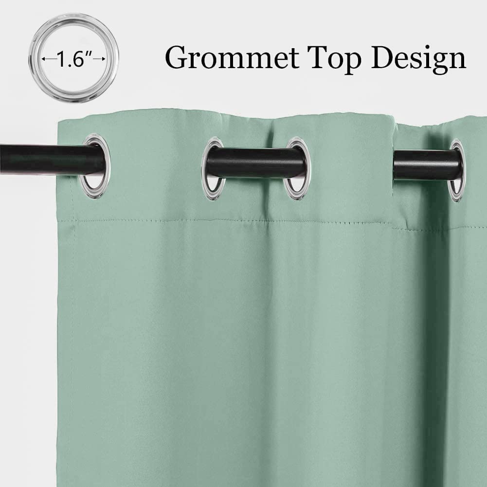 Blackout Curtains, Grommet 108 Inch Long Room Darkening Curtain, Thermal Insulated Sliding Door Curtains, 1 Curtain