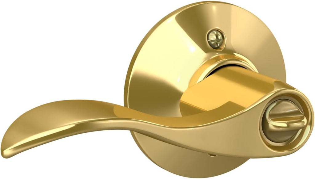 ACC 505 Accent Door Lever, Keyed Entry Lock, Bright Brass