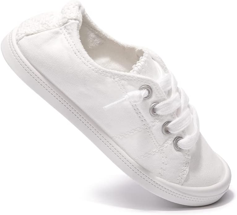 Kids Slip On Canvas Sneakers, Elastic Laces Low Top Casual Shoes