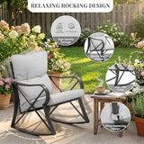 3-Piece Outdoor Patio Furniture Set - Bistro | Gray for Backyard, Garden & Porch