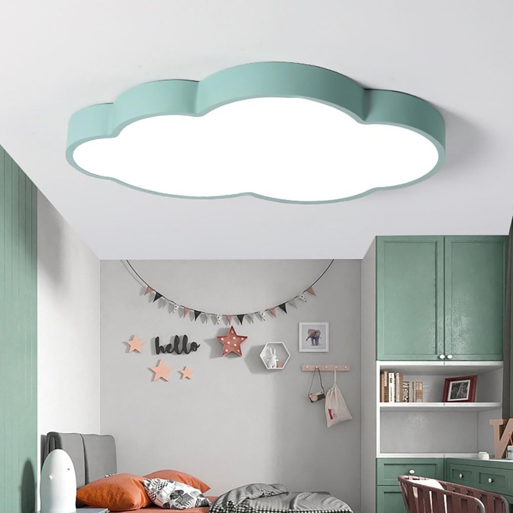 Modern Minimalist Cloud Ceiling Lamps, LED Cartoon Flush Mount Ceiling Light Thin Close to Ceiling Fixtures for Kids