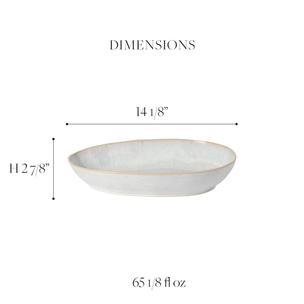 Ceramic 14.25" x 9" Oval Baker - Eivissa Collection, Sea Blue | Oven & Dishwasher Safe Bakeware | Food Safe Glazing