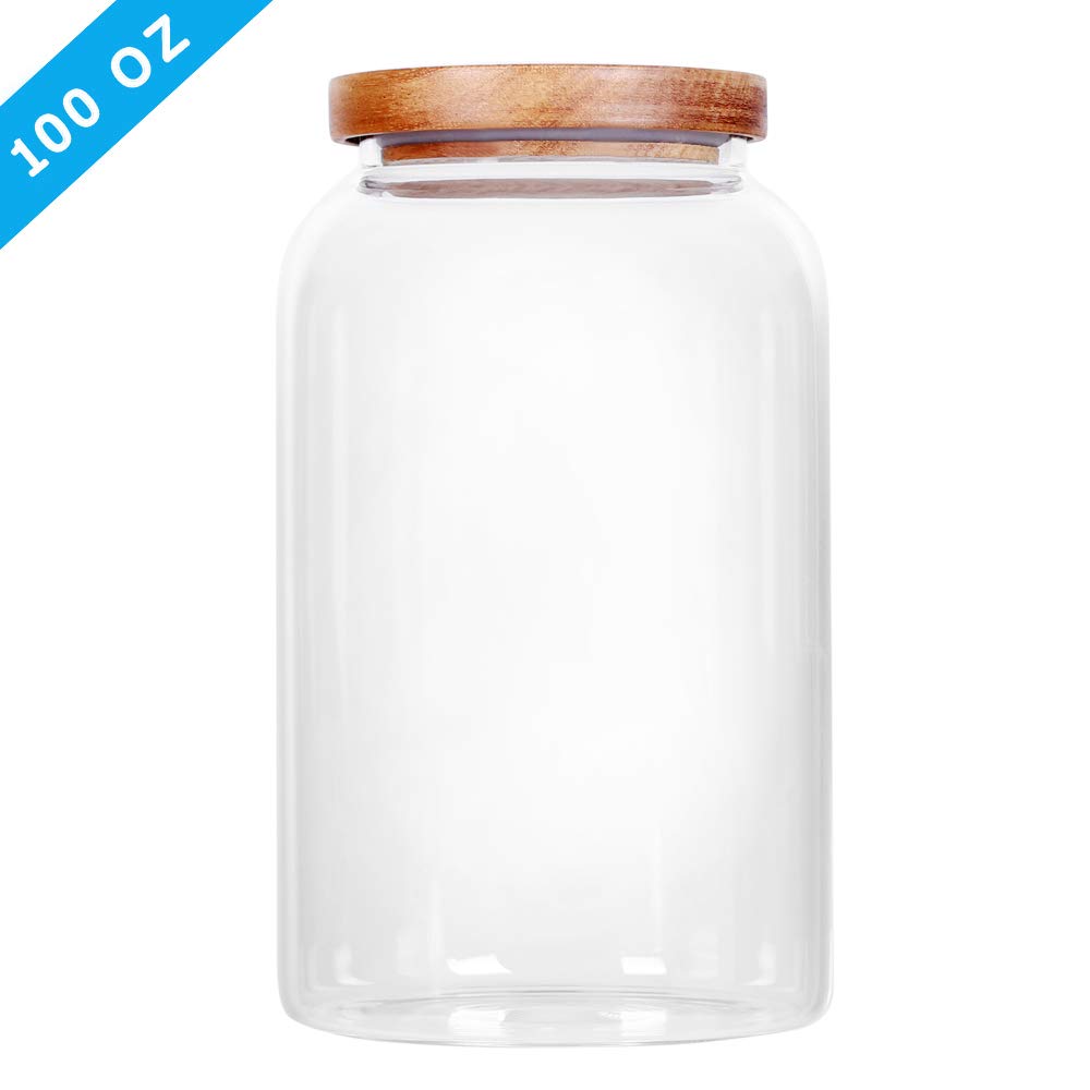 Modern Design Transparent Glass Food Storage Jars, OZ
