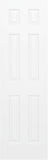 24"x80" Raised 6-Panel Textured White Primed Hollow Core Interior Molded Door Slab, NOT Pre-drilled and NOT Included