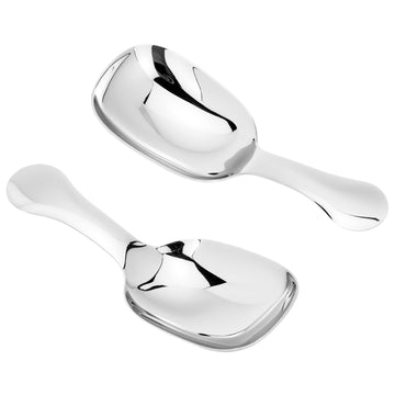 1/4 Cup 60 ml Leave-in Canister Scoops, Set of 2 Polished 304 Stainless Steel Utility Scoop, Coffee Beans Scoops