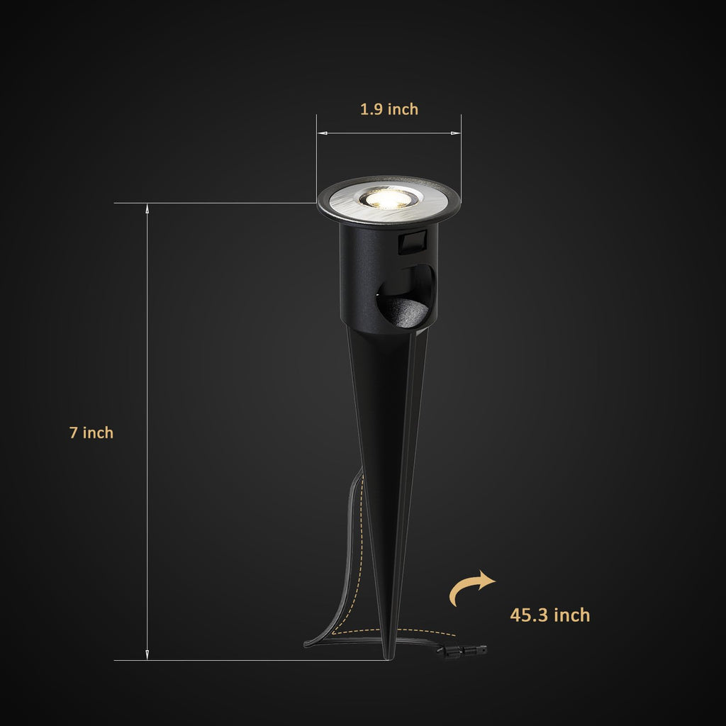 12V AC 7LM LED Low Voltage In Ground Lights 0.6W 6PK